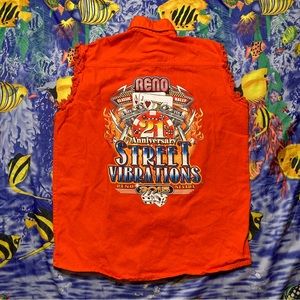 21st Anniversary Street Vibrations Reno Nevada Biker Company Motorcycle Vest